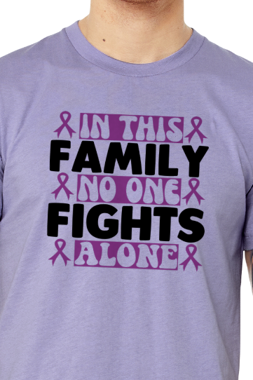 Alzheimer's IN THIS FAMILY NO ONE FIGHTS ALONE TShirt Bella+Canvas - Customize yours today!