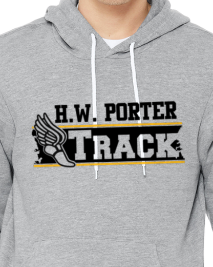 Porter Track Hooded Pullover BELLA+CANVAS - Customize yours today!