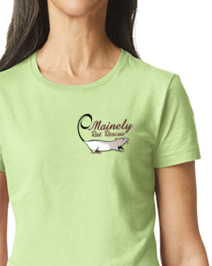 Mainely Rat Rescue Logo WOMENS FITTED CUT Softstyle Gildan Tshirt - Customize yours today!