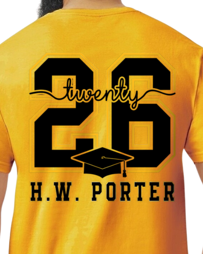 H.W Porter Class of 2026 Youth to Adult Customizable NEW!- Custom Personalization!