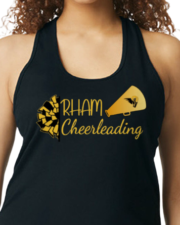 RYFC RHAM CHEERLEADING Adult Gildan Softstyle Tank Top Mens/Womens Regular or Racerback