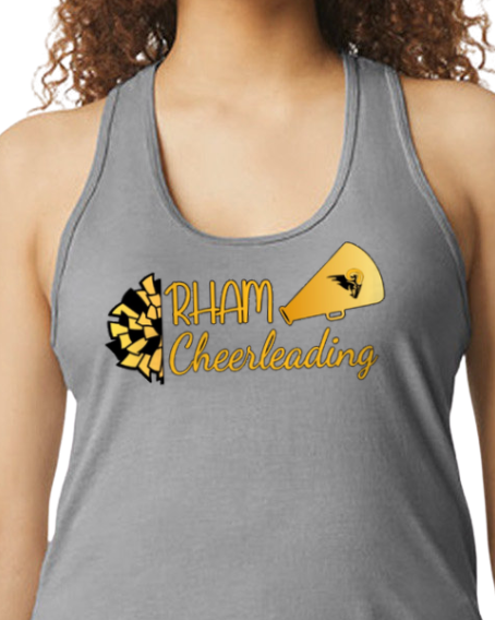 RYFC RHAM CHEERLEADING Adult Gildan Softstyle Tank Top Mens/Womens Regular or Racerback