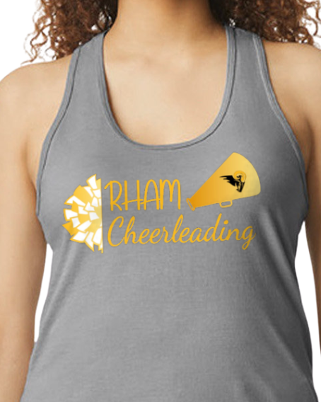 RYFC RHAM CHEERLEADING Adult Gildan Softstyle Tank Top Mens/Womens Regular or Racerback