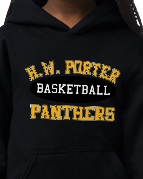 Porter Basketball Athletic - Youth to Adult Hooded Sweatshirt - Customize yours today!