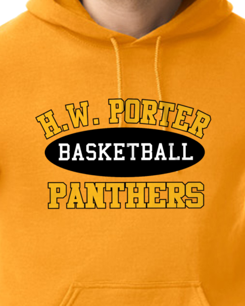 Porter Basketball Athletic - Youth to Adult Hooded Sweatshirt - Customize yours today!