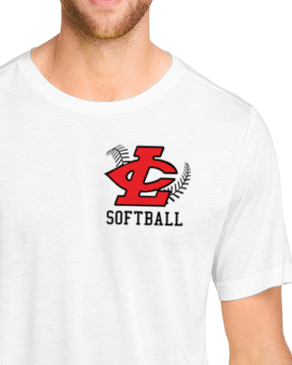 CLLL Softball Unisex Performance Tshirt TALL SIZES Gildan Ultra Cotton WHITE