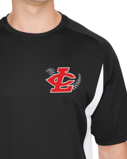 CLLL A4 Cooling Performance Color Block Short Sleeve T-Shirt BLACK