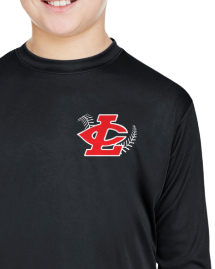 CLLL A4 Youth Cooling Performance Long Sleeve T-Shirt BLACK