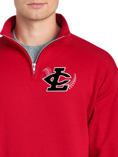 CLLL Adult Jerzees Quarter Zip Sweatshirt RED