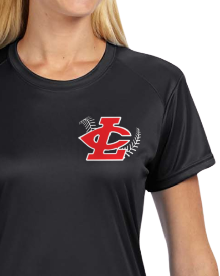 CLLL A4 Womens Cut Cooling Performance Short Sleeve T-Shirt BLACK