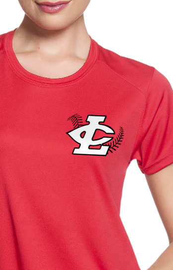 CLLL A4 Womens Cut Cooling Performance Short Sleeve T-Shirt RED