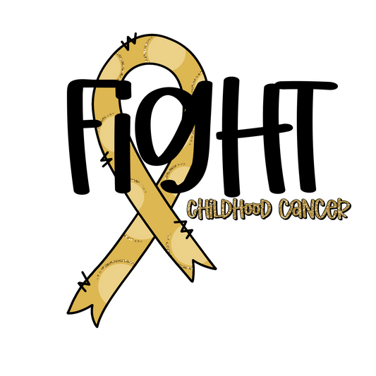 Fight Childhood Cancer Yellow Ribbon Youth and Adult Sizes Tshirt
