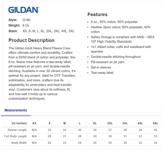 Law Dogs Supporter Gildan Crew Neck Adult.  Multiple Colors - Customizable