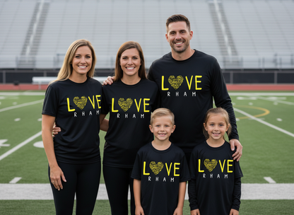 RYFC NEW! RHAM LOVE Cheer Gildan A4 Unisex, Women, Youth Poly Cooling Performance Short/Long Sleeve Tshirt (Copy)