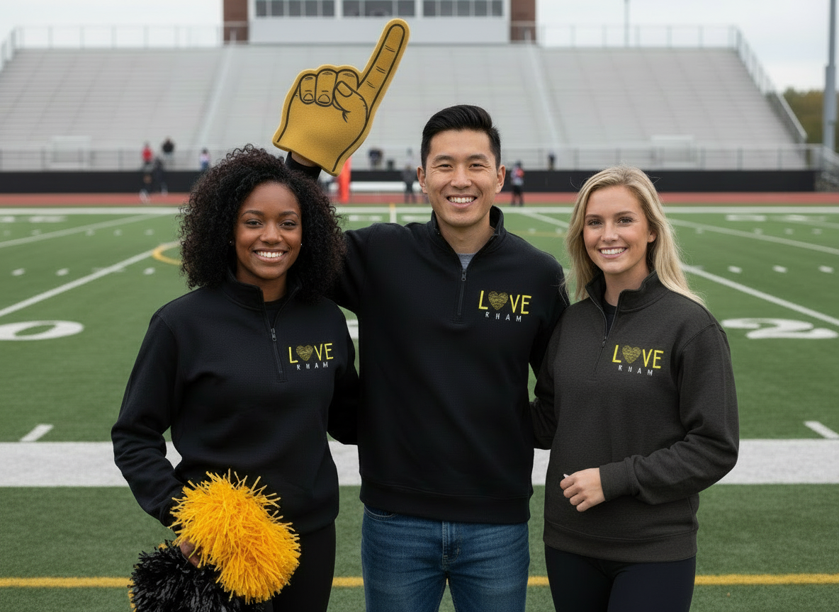 RYFC New! Customizable Love Cheer Adult Jerzees 50/50 Quarter Zip Sweatshirt