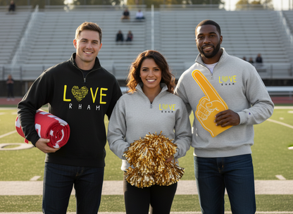 RYFC New! Customizable Love Cheer Adult Jerzees 50/50 Quarter Zip Sweatshirt