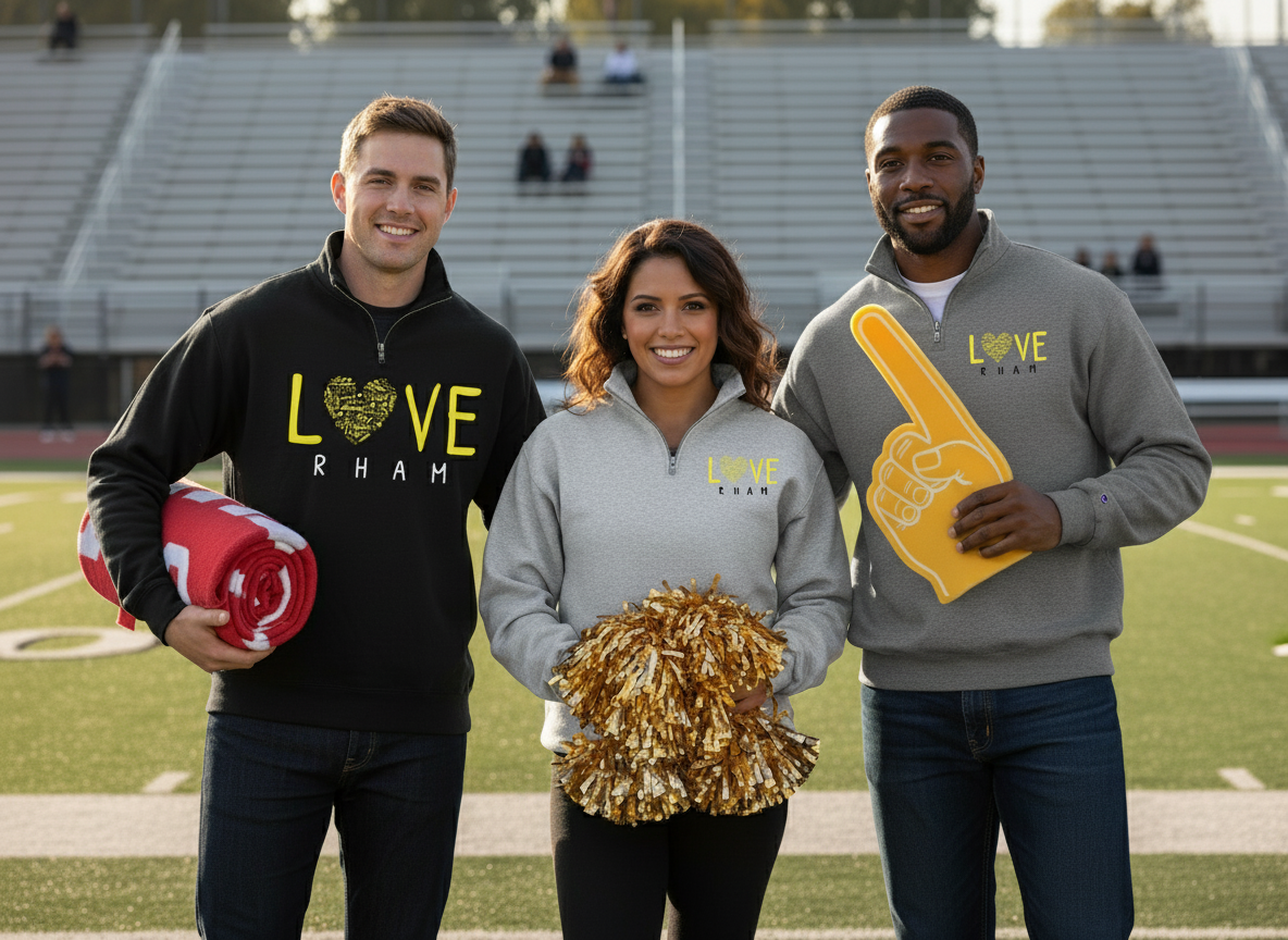 RYFC New! Customizable Love Cheer Adult Jerzees 50/50 Quarter Zip Sweatshirt