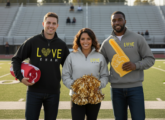 RYFC New! Customizable Love Cheer Adult Jerzees 50/50 Quarter Zip Sweatshirt
