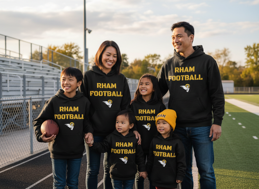 RYFC RHAM Youth/Adult Customizable Gildan 50/50 Football Hoodie (or upgrade to softstyle)