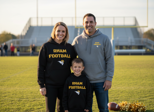 RYFC RHAM Youth/Adult Customizable Gildan 50/50 Football Hoodie (or upgrade to softstyle)