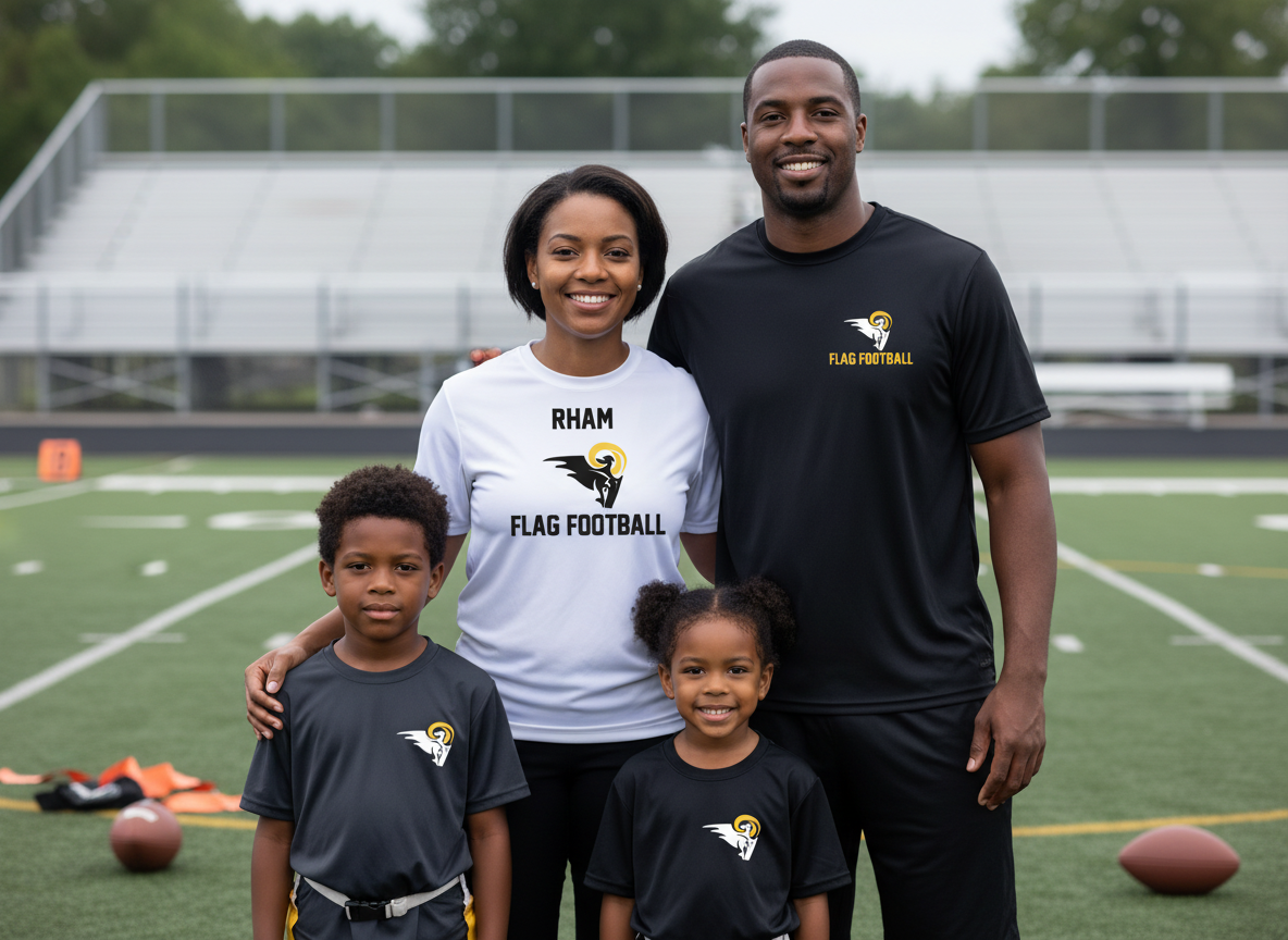 RYFC RHAM Flag Customizable Football Gildan A4 Unisex, Women, Youth Poly Cooling Performance Short/Long Sleeve Tshirt
