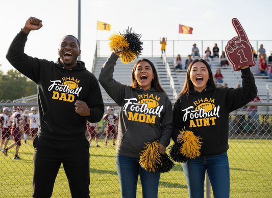 RYFC New! Family Football Customizable Family Adult and Youth Hooded Sweatshirt (or upgrade to softstyle)