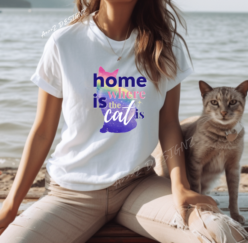 Home is Where the Cat is Adult Tshirt