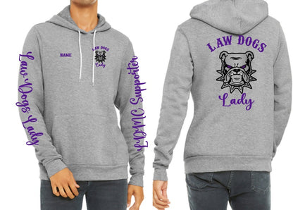 Law Dogs Lady Gildan Hoodie Adult.  Multiple Colors - Customizable yours today!