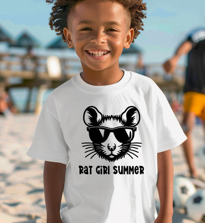 Mainely Rat Rescue Rat Girl Summer YOUTH Softstyle Gildan Tshirt - Customize yours today!