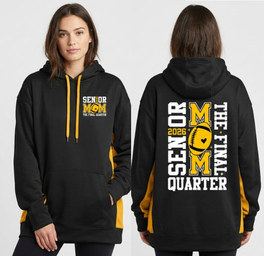 RYFC Senior MOM Adult Customizable Poly Sport Tek Color Block Football Hoodie