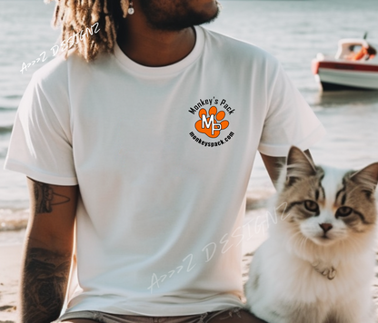 Monkey's Pack Original Orange Logo Color Print Adult Tshirt