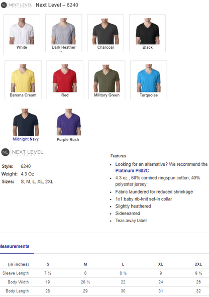 Motta's Next Level Unisex V Neck Tee