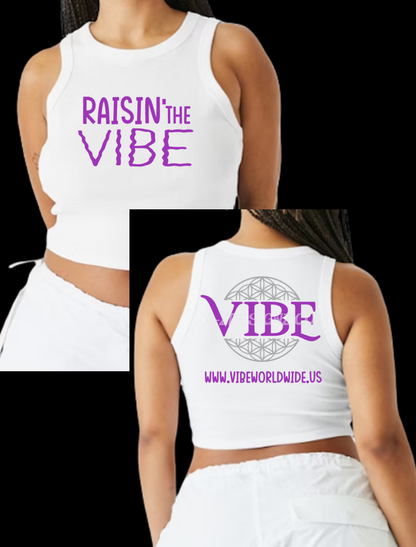 Raisin' the VIBE Bella Canvas Crop Tank Micro Ribbed