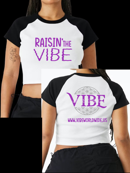 Raisin' the VIBE Bella Canvas Crop Tee Micro Ribbed