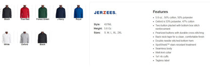 AEC Adult Unisex 5.6 oz. SpotShield™ Long-Sleeve Jersey Polo (choose custom color and logo type)