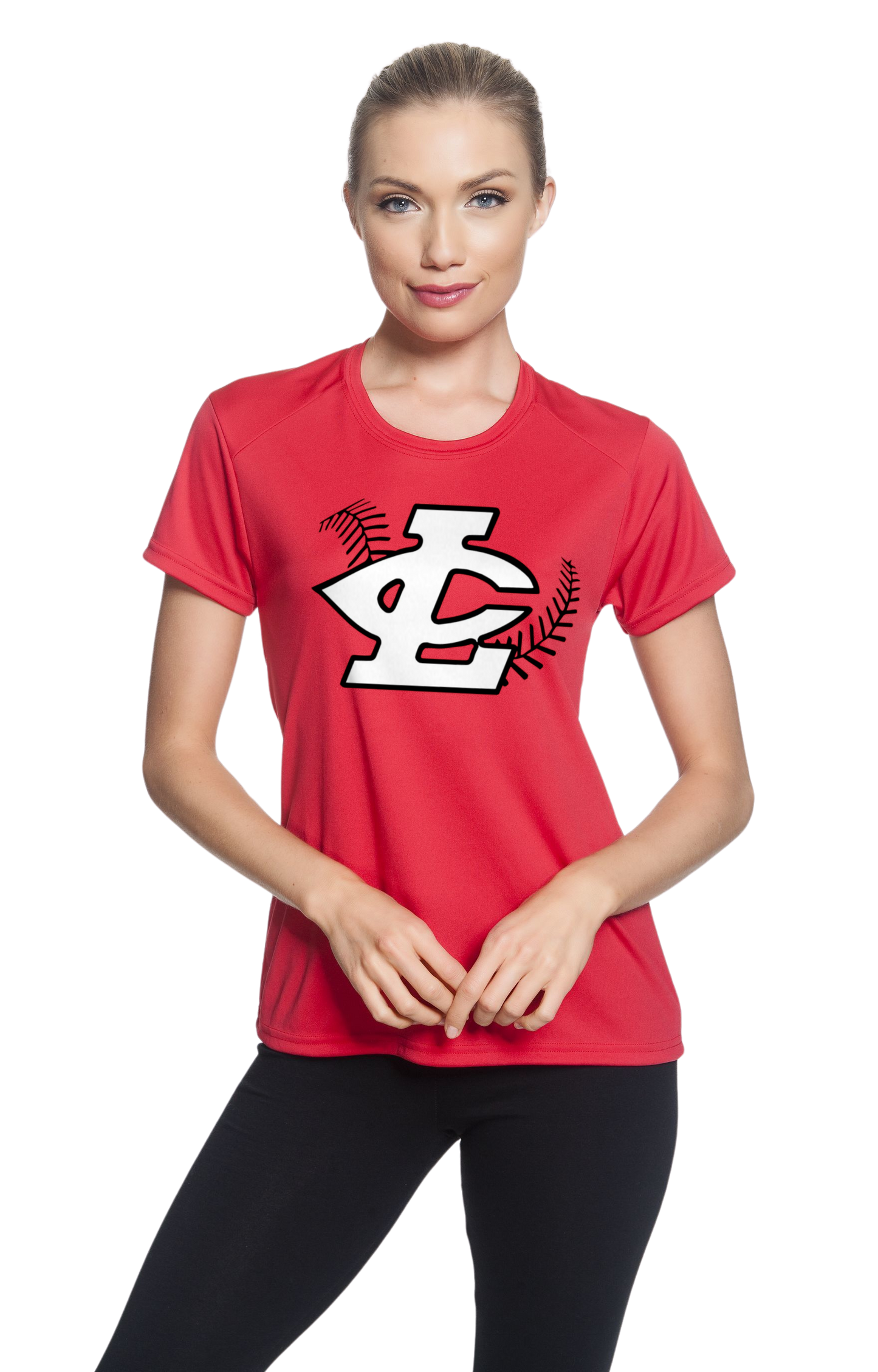 CLLL A4 Womens Cut Cooling Performance Short Sleeve T-Shirt RED