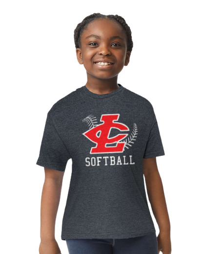 CLLL Softball - Youth Gildan Softstyle tshirt - GRAPHITE