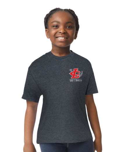 CLLL Softball - Youth Gildan Softstyle tshirt - GRAPHITE