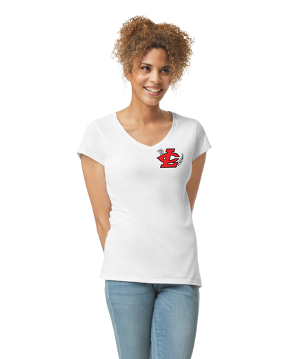 CLLL SoftStyle Gildan Fitted V-Neck T-Shirt WHITE