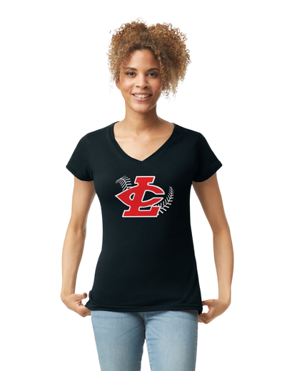 CLLL SoftStyle Gildan Fitted V-Neck T-Shirt BLACK