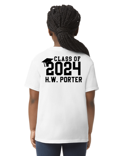 Peace Out (add school/grade)  - unisex adult, juniors, or youth sizes - Customizable