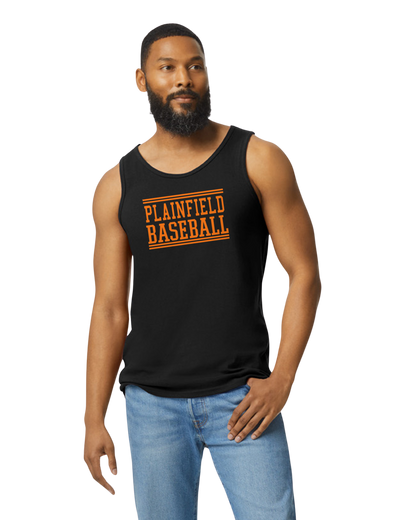 Plainfield Basebal Tankl GIldan -  Customize yours now!