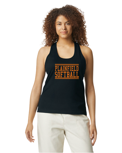 Plainfield Softball Racerback Softstyle GIldan - Customize yours now! ```
