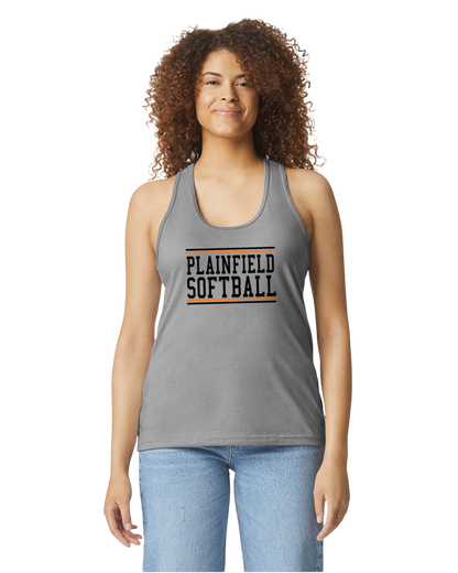 Plainfield Softball Racerback Softstyle GIldan - Customize yours now! ```