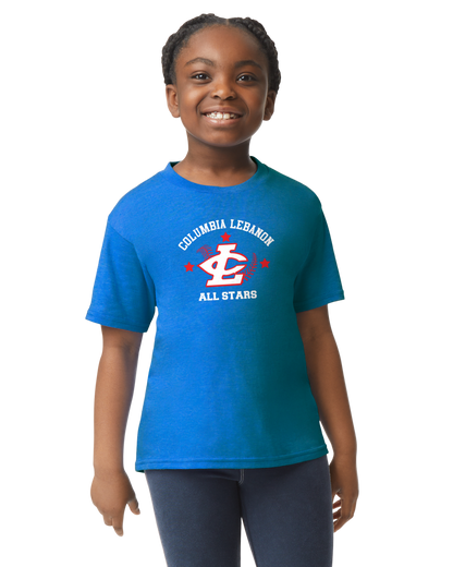CLLL All Star Tees 4.5oz Softstyle 100% preshrunk cotton Gildan - Youth, Adult and Women's Cut (add back)