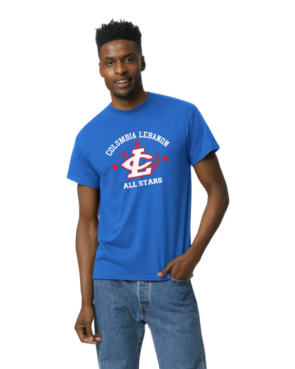 CLLL All Star 5.5 oz Tees 50/50 dry blend Gildan - Youth to adult sizes (add back)