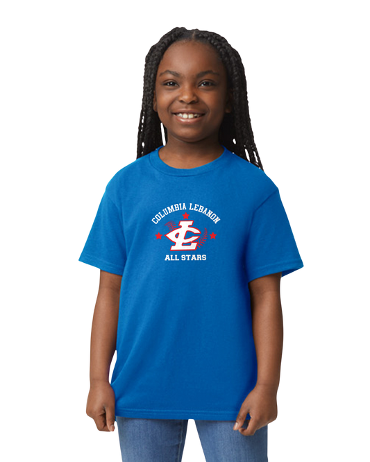 CLLL All Star 5.5 oz Tees 50/50 dry blend Gildan - Youth to adult sizes (add back)