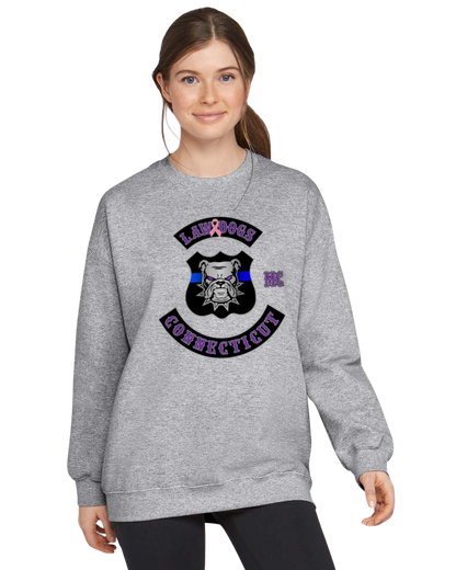 Law Dogs Member Pink Ribbon Gildan Crew Neck Adult.  Multiple Colors - Customizable