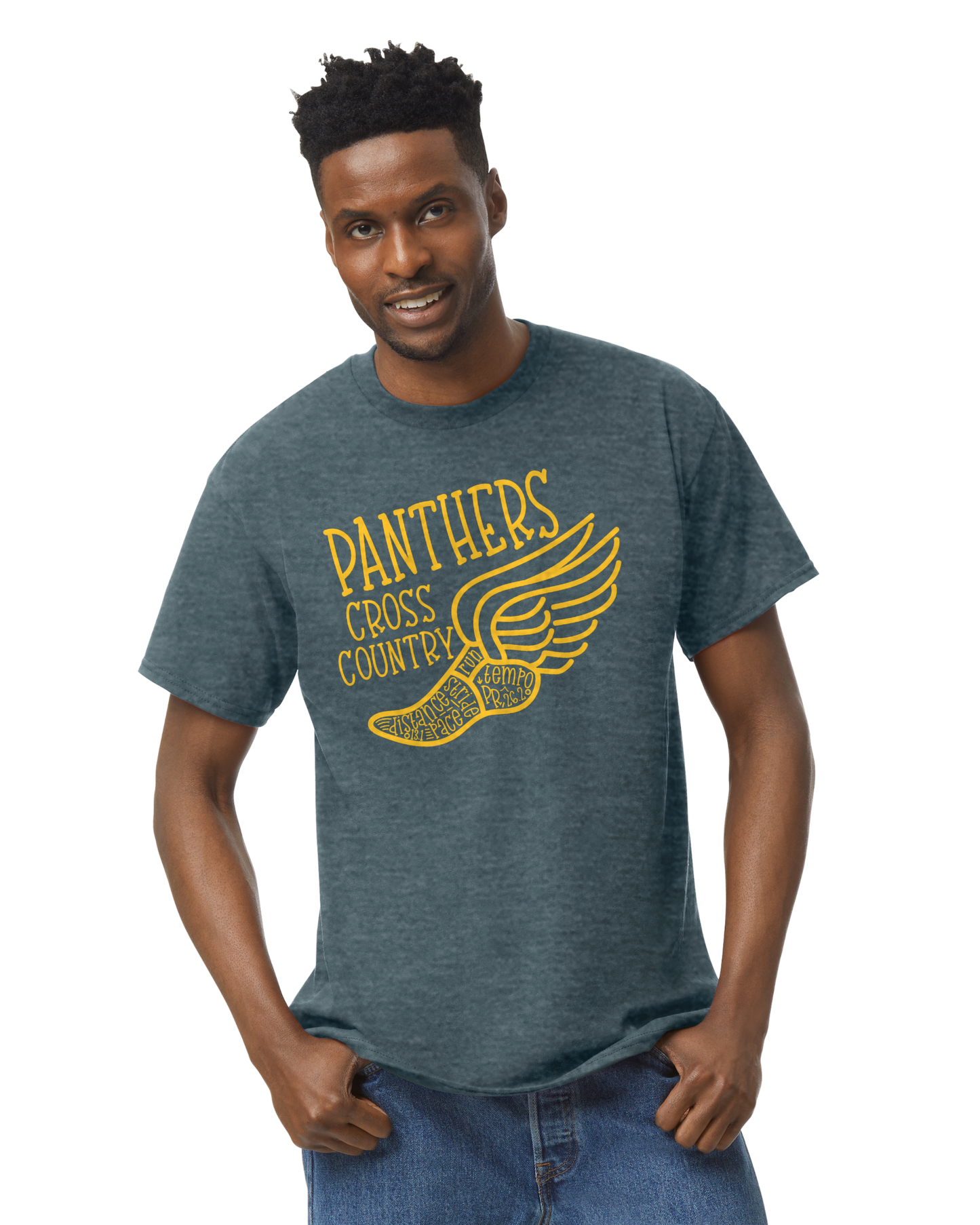 Panthers Cross Country Flying Shoe ADULT Softstyle Tee