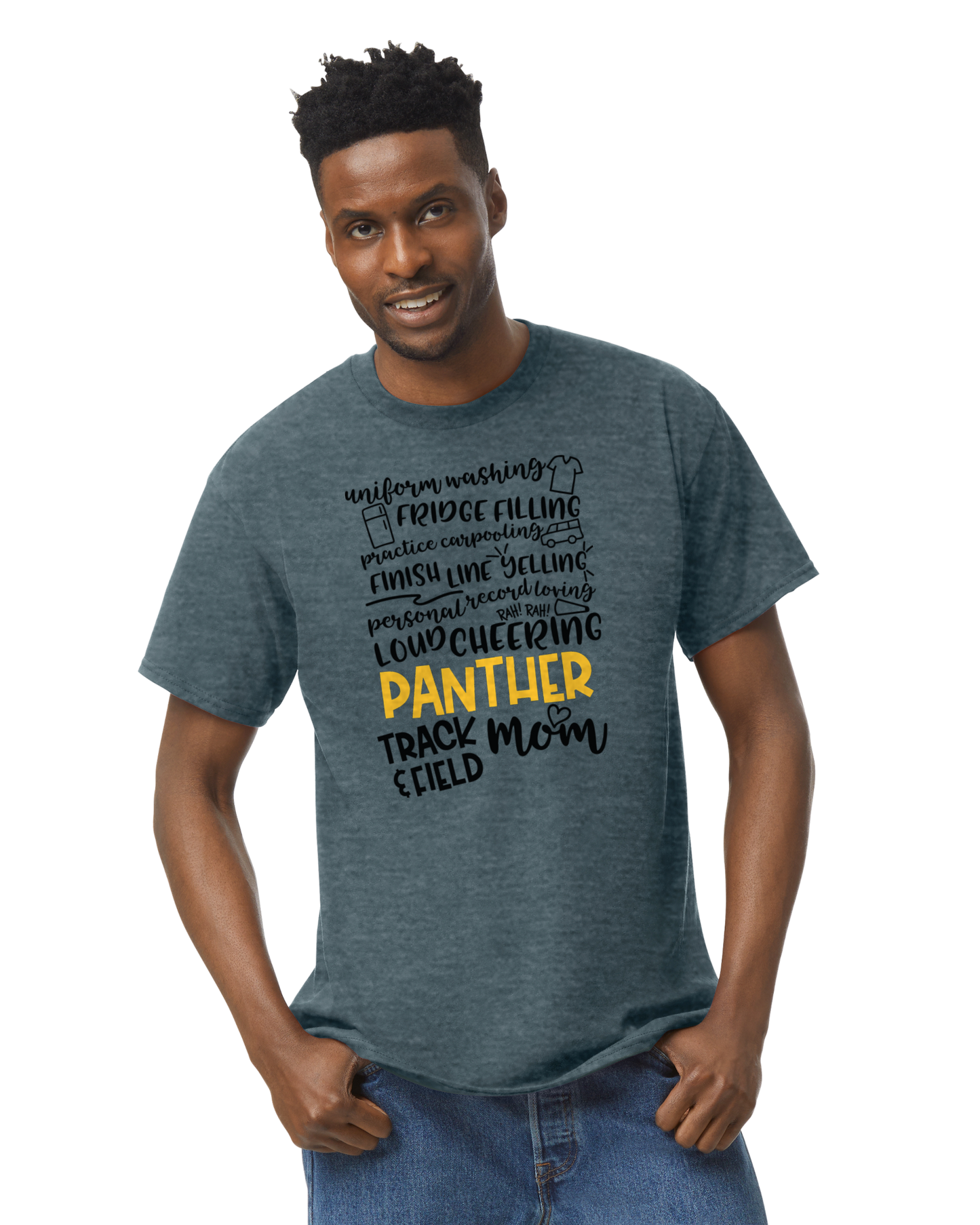 Panther Track Field Mom ADULT Softstyle Tee